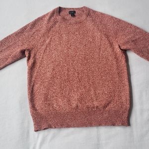 J. Crew red marled lambswool sweater, size small